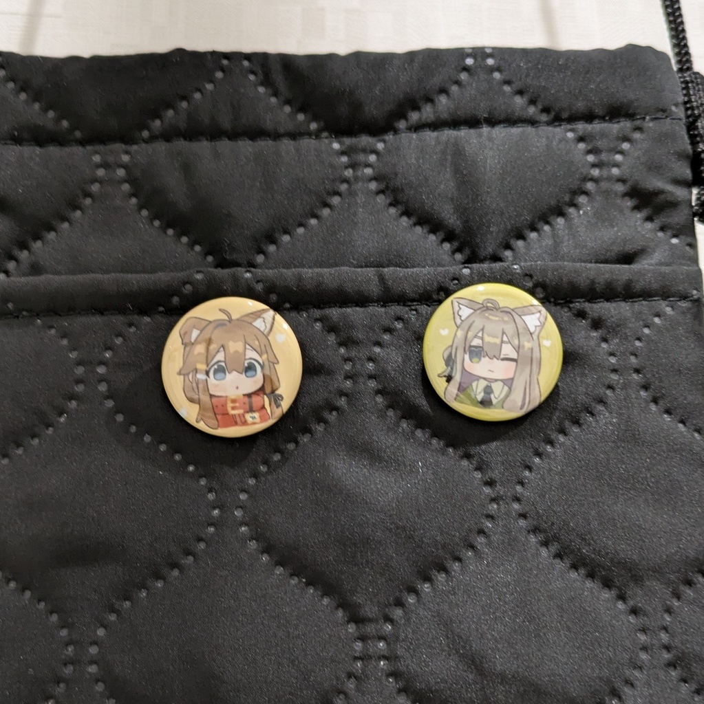 【二次創作グッズ】キプフェル&まめひなた缶バッジ・キプフェルアクリルスタンド