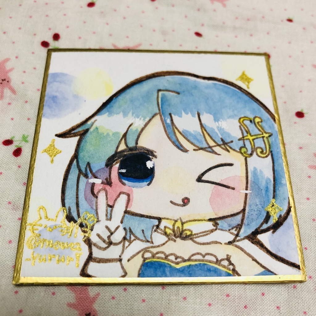 送料関税無料 手描きイラスト＊オーダー受付ます( ´ ▽ ` )ノ＊豆色紙