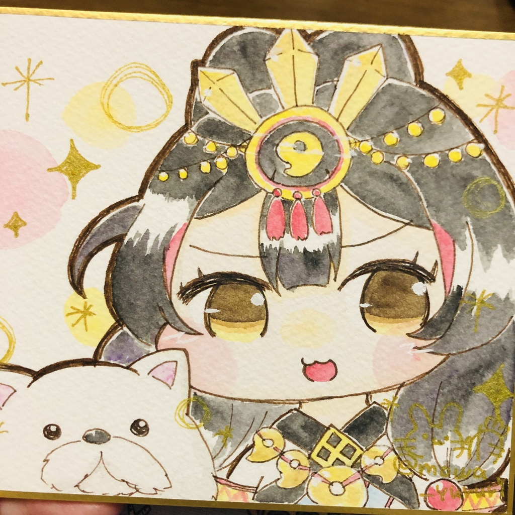 【オーダー(ミニ色紙)】アナログイラスト