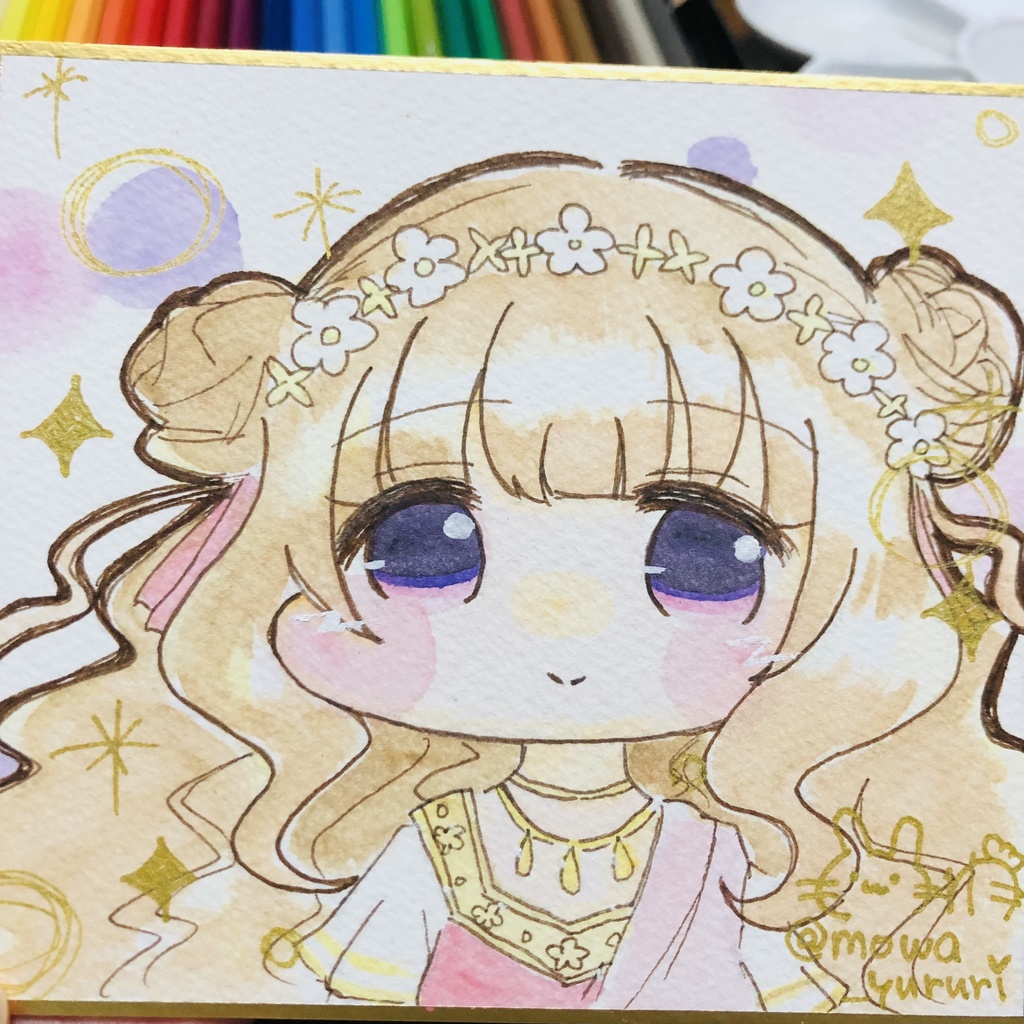 【オーダー(ミニ色紙)】アナログイラスト