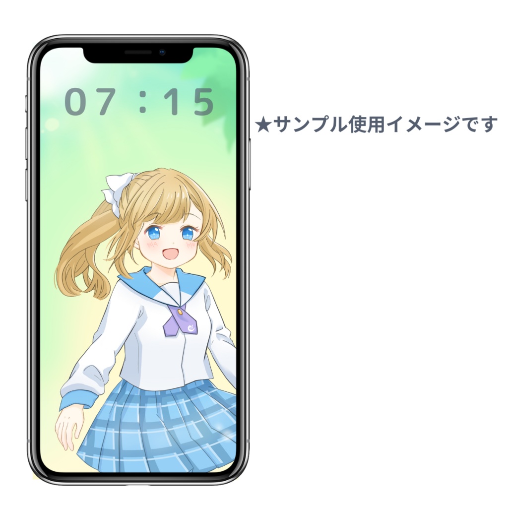 スマホ壁紙/5月の風にふわり|晴れやか制服日和(2サイズ入り)