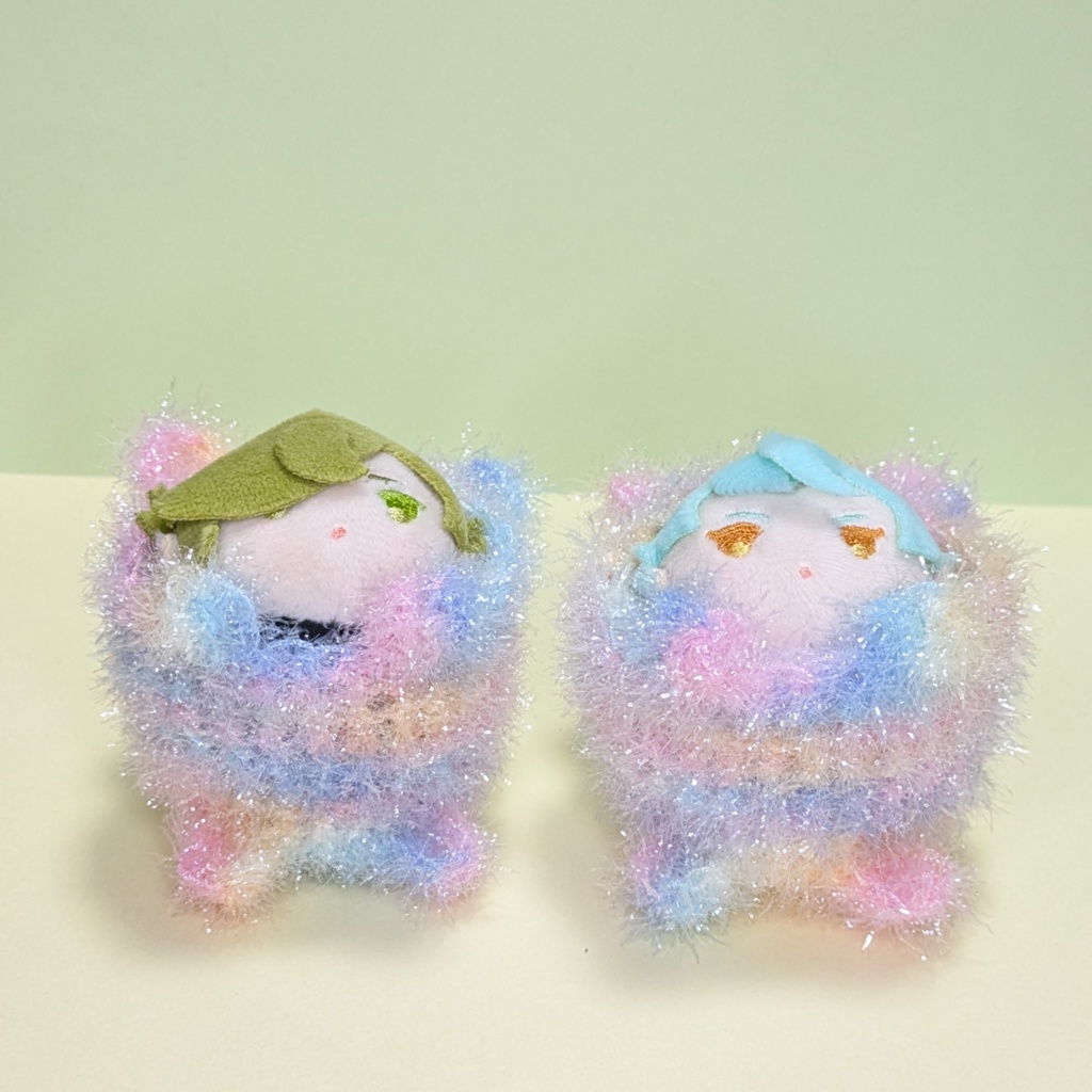 うさちゃんとくまちゃんの着ぐるみ(もちもちマスコットミニサイズ用)