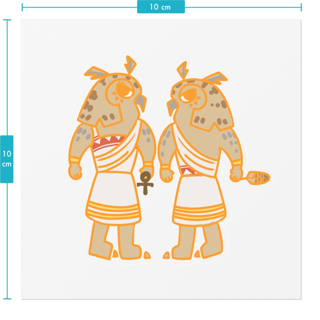 壁画風ファラオウルステッカー