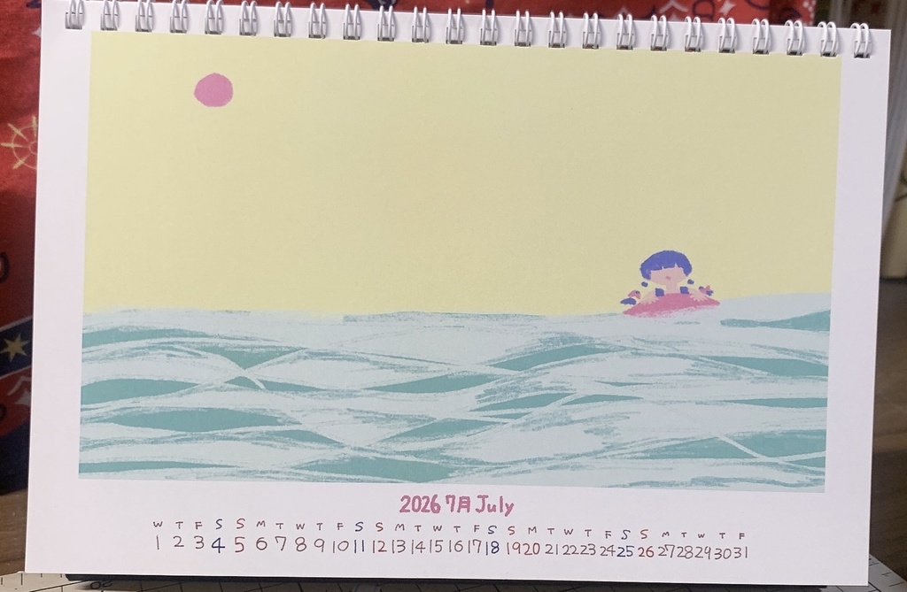 2026 A5サイズ卓上カレンダー illustration by さとう”Accent color “