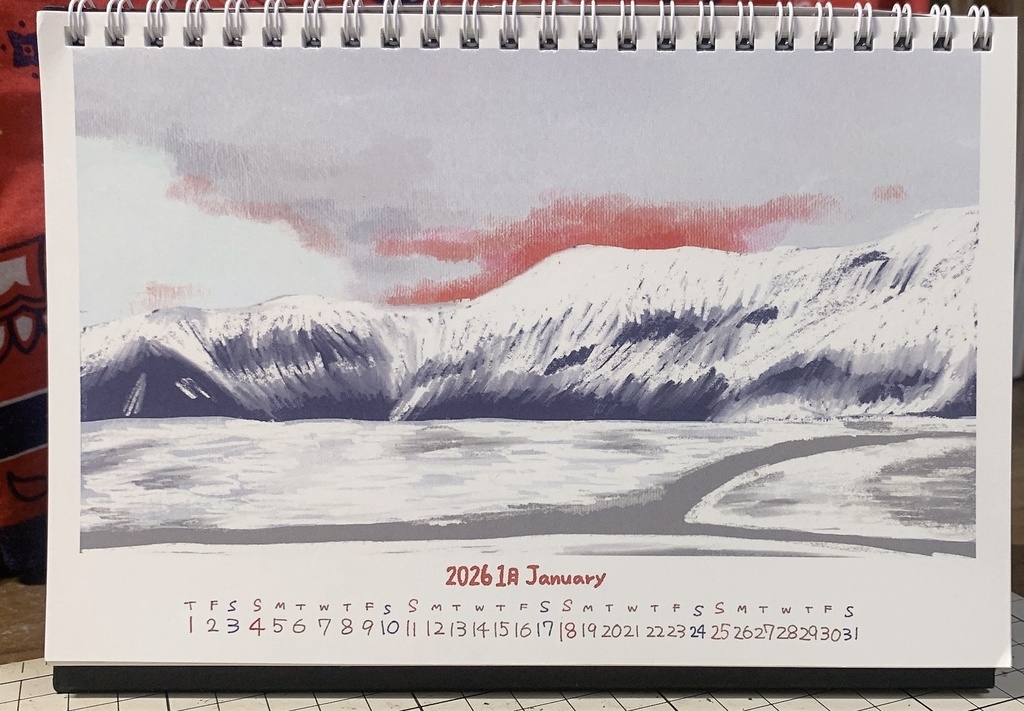 2026 A5サイズ卓上カレンダー illustration by さとう”Accent color “