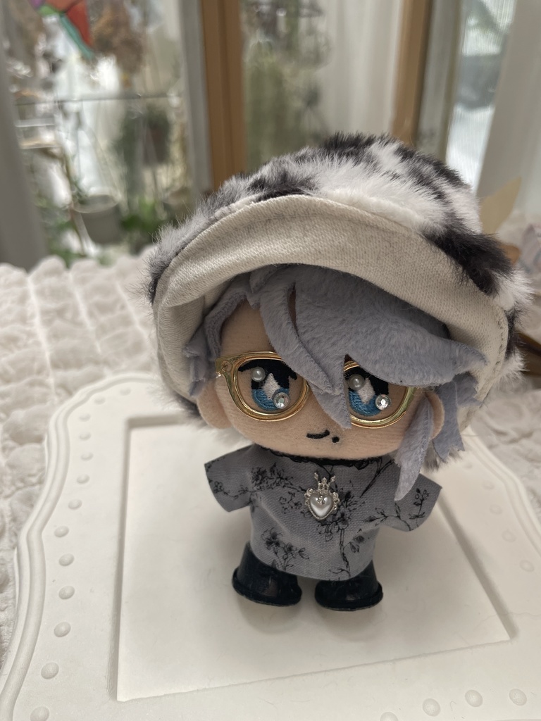 花柄フリル襟シャツ