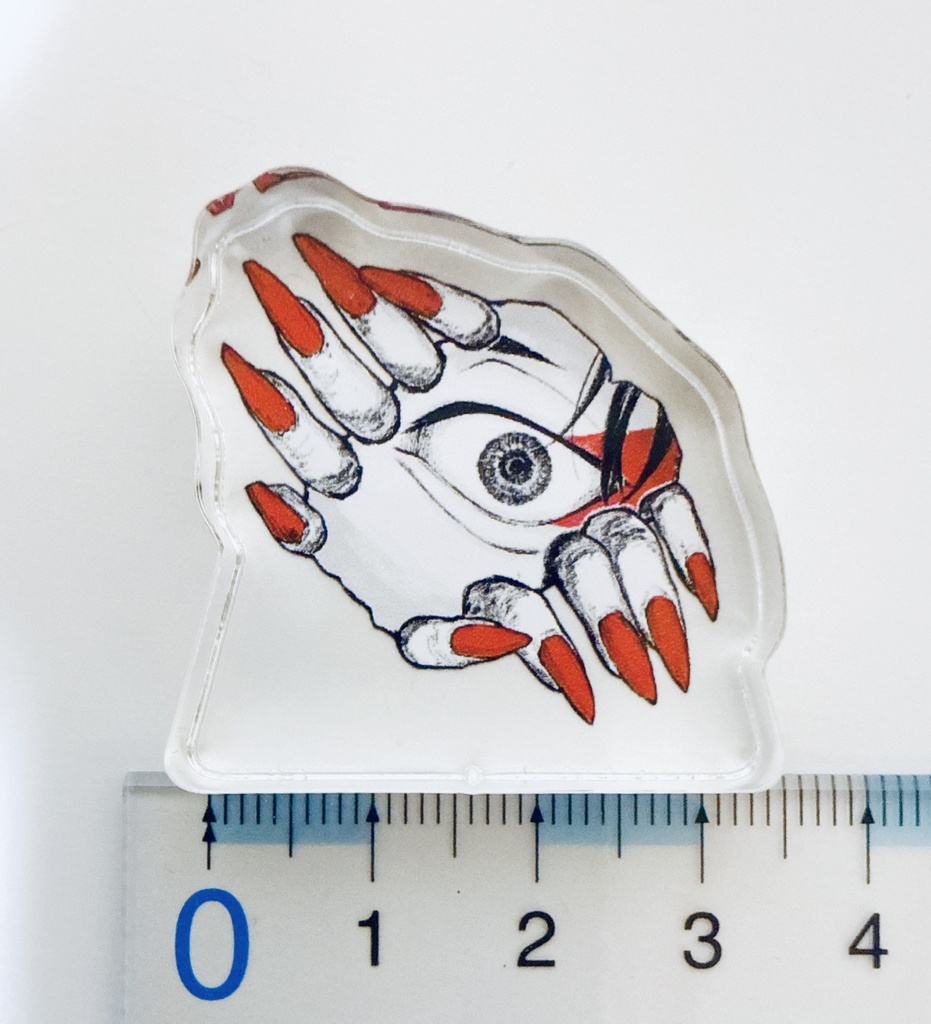国獄怪奇談表紙の🦀っぽいやつ 自立miniアクスタ（ななめ）