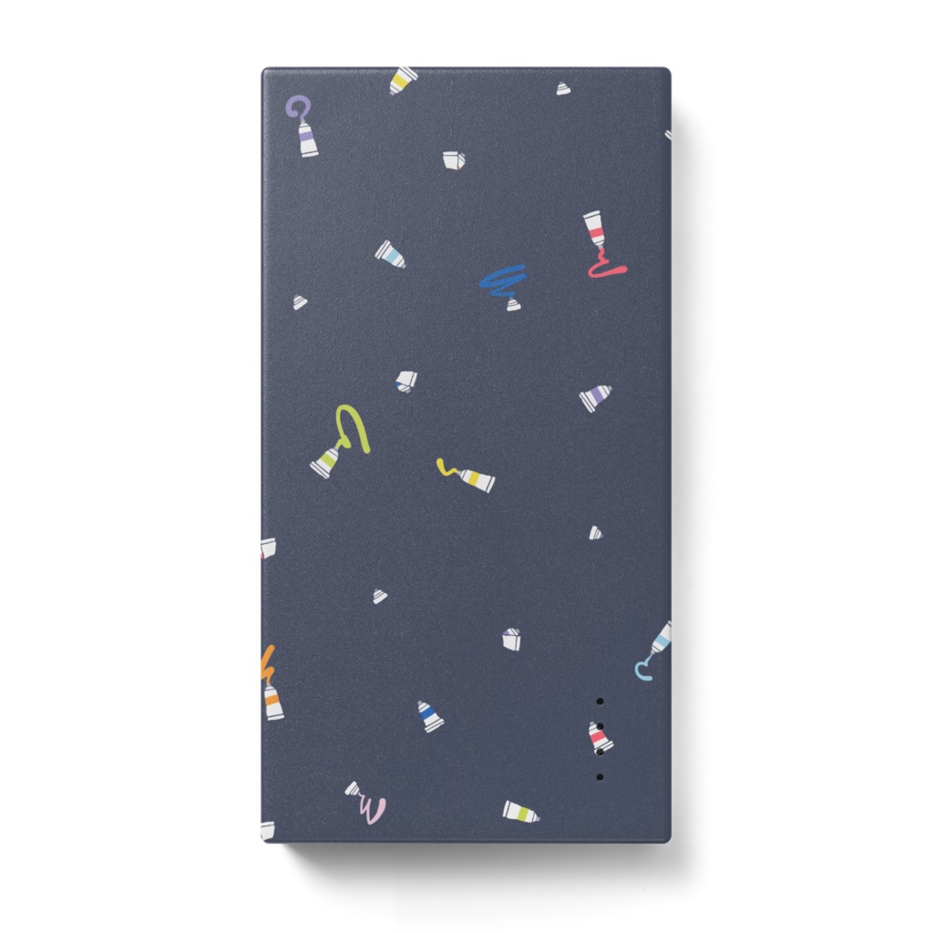 絵の具柄モバイルバッテリー2