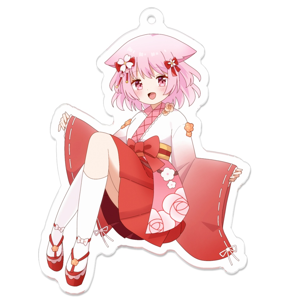 【茜月ももね】花巫女アクリルキーホルダー