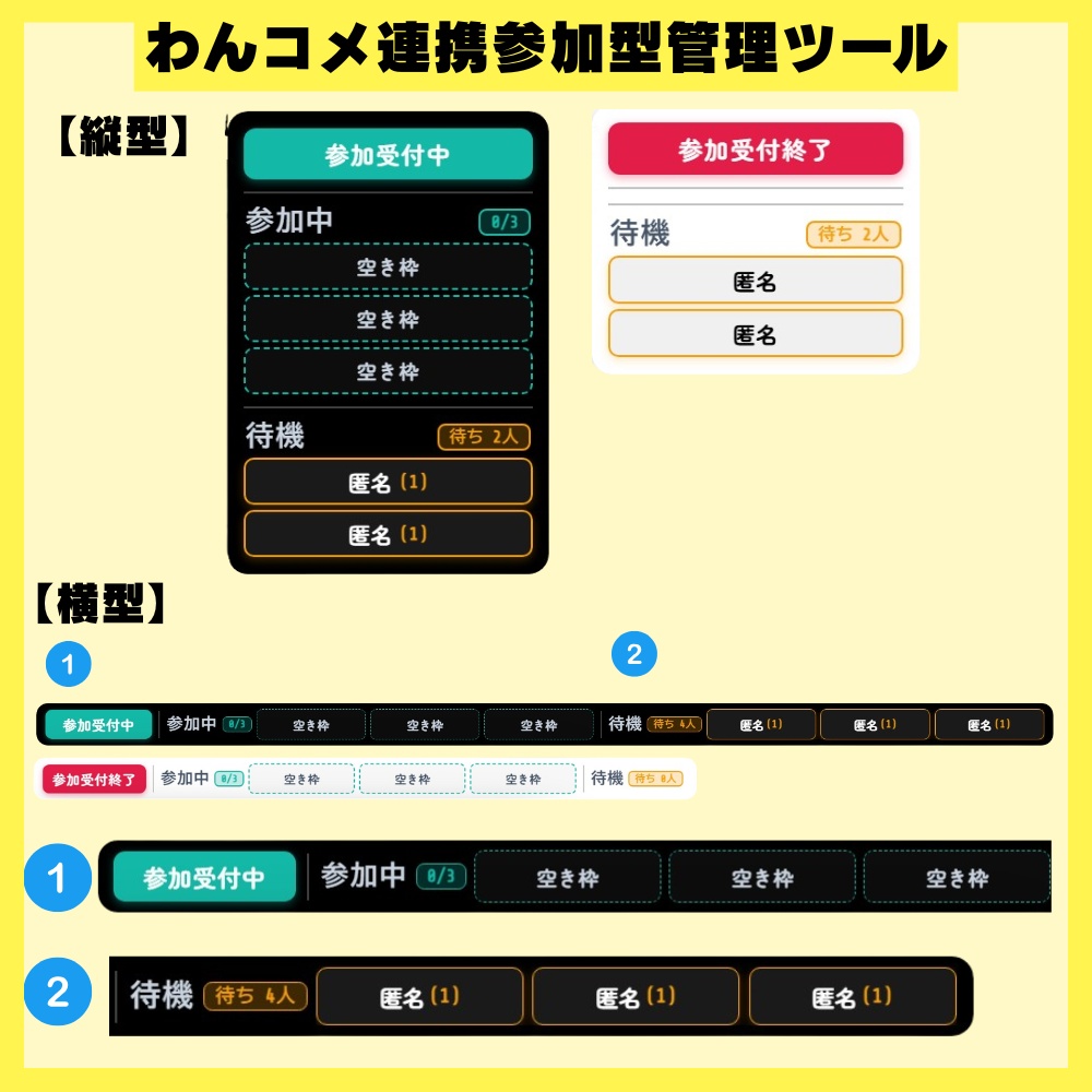 わんコメ連携「参加型管理ツール」