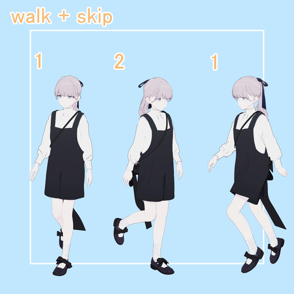 Wralk Steps Vol.A1 動きのある5ポーズ【全5種】