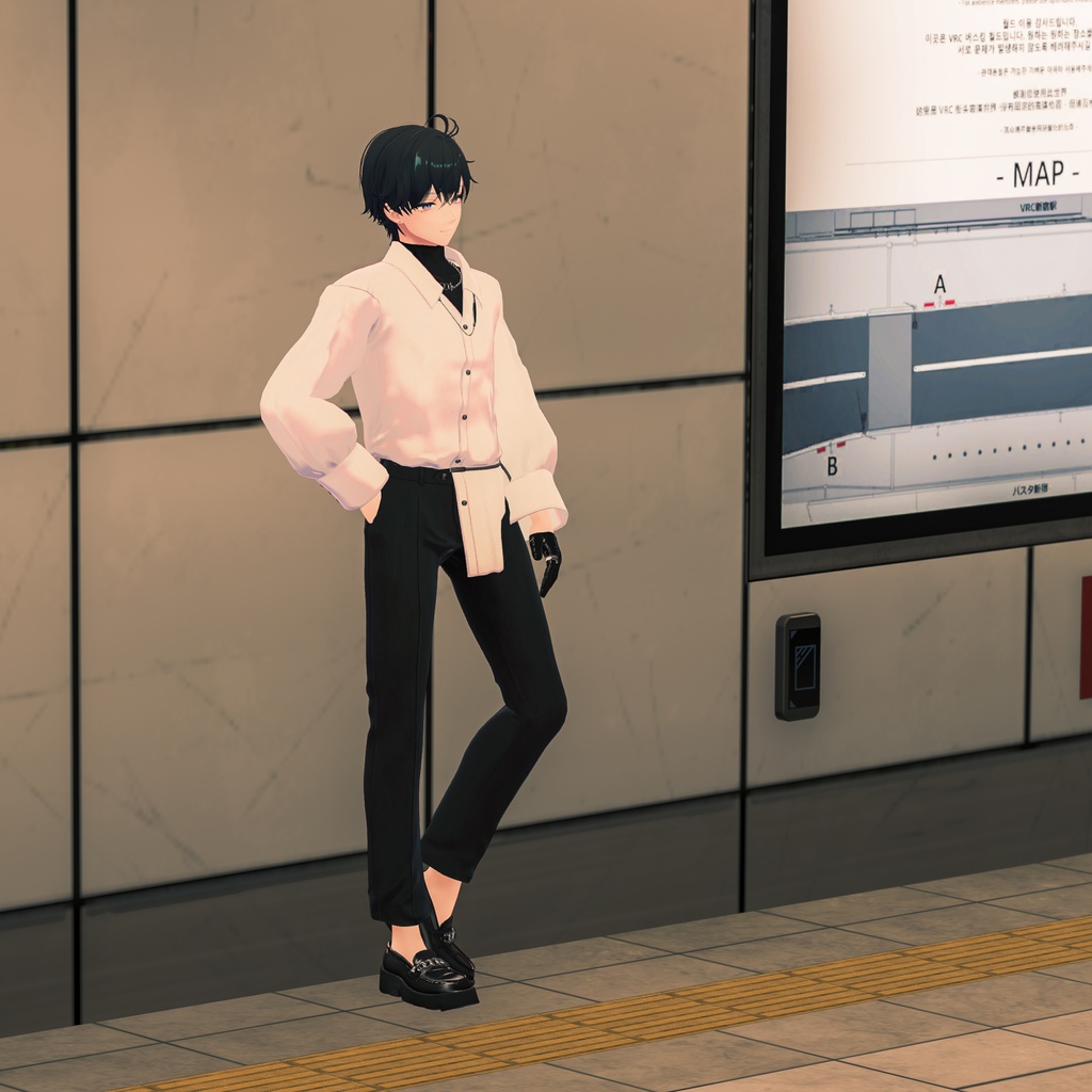 Men's Pose Pack Vol.T01【無料版あり】【全8種】