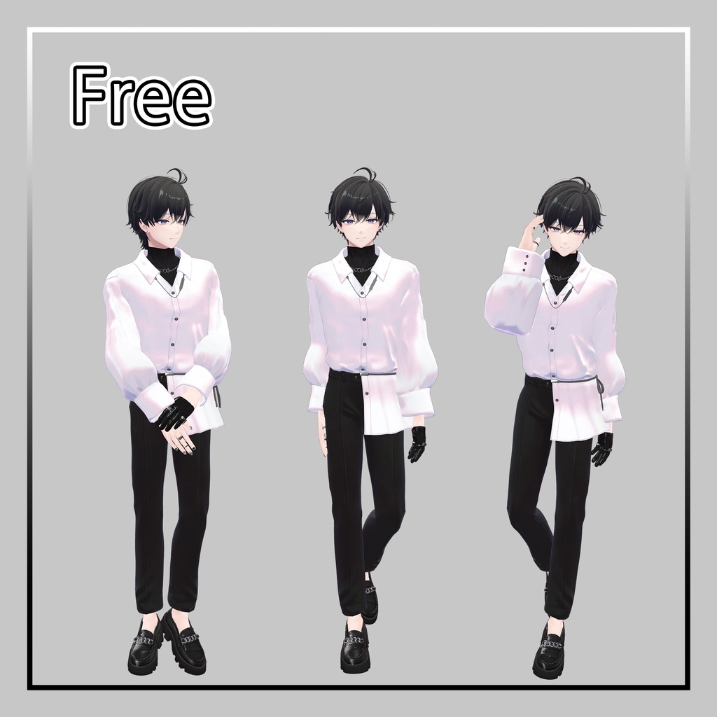 Men's Pose Pack Vol.T01【無料版あり】【全8種】