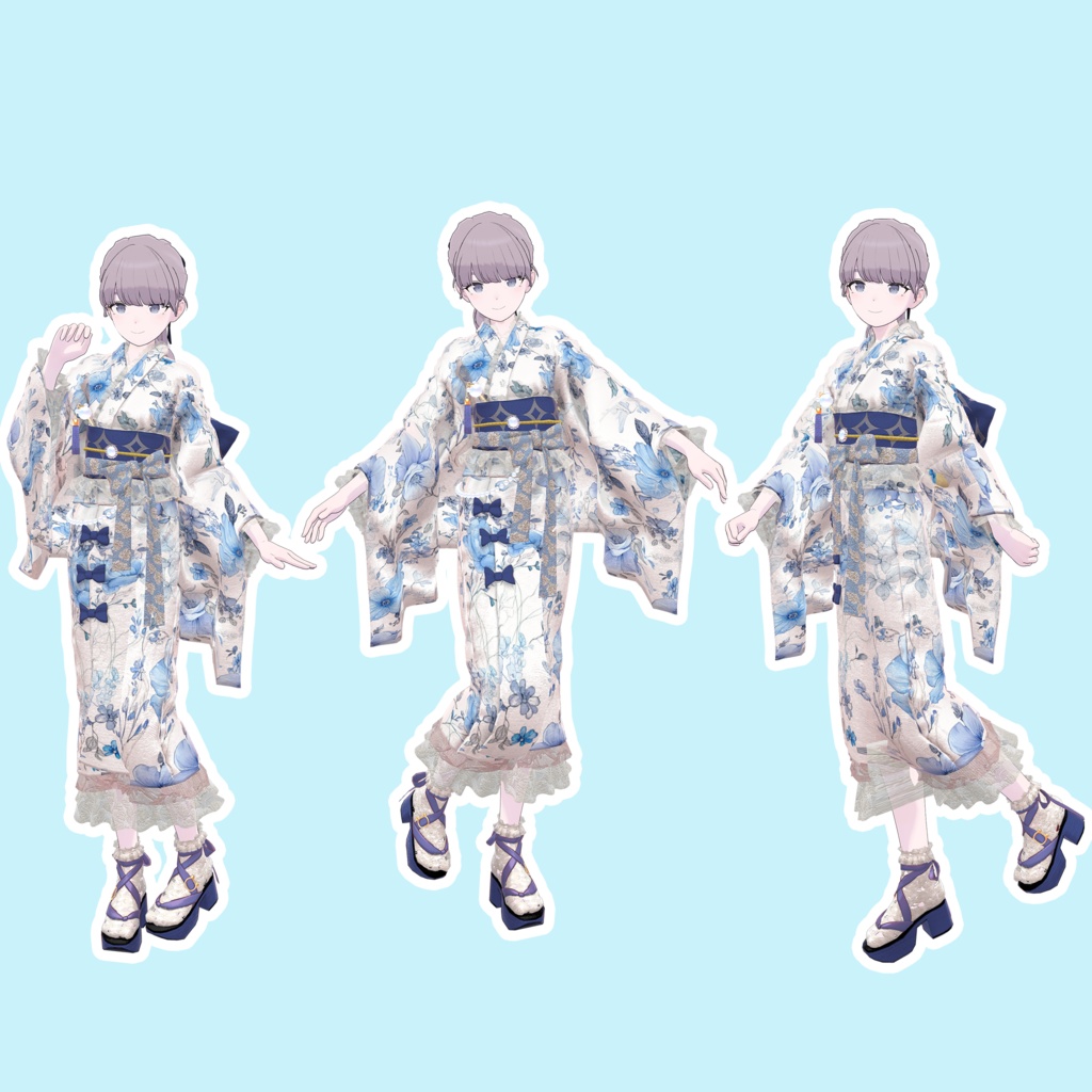 浴衣はじめました!浴衣ポーズ集 Vol.T02【全5種】