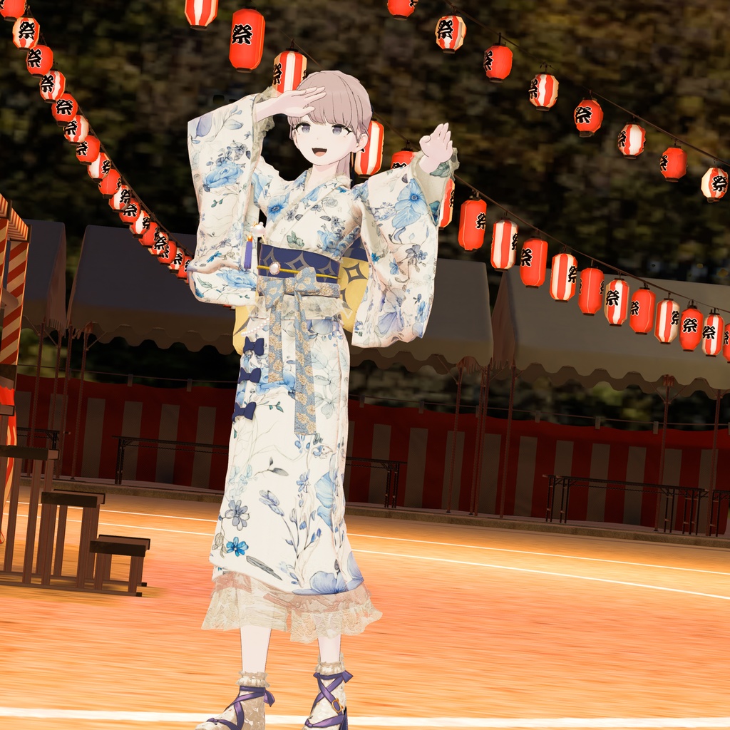 みんなで踊ろう盆踊り!浴衣ポーズ集 Vol.T03【全5種】