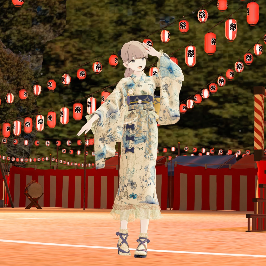 みんなで踊ろう盆踊り!浴衣ポーズ集 Vol.T03【全5種】