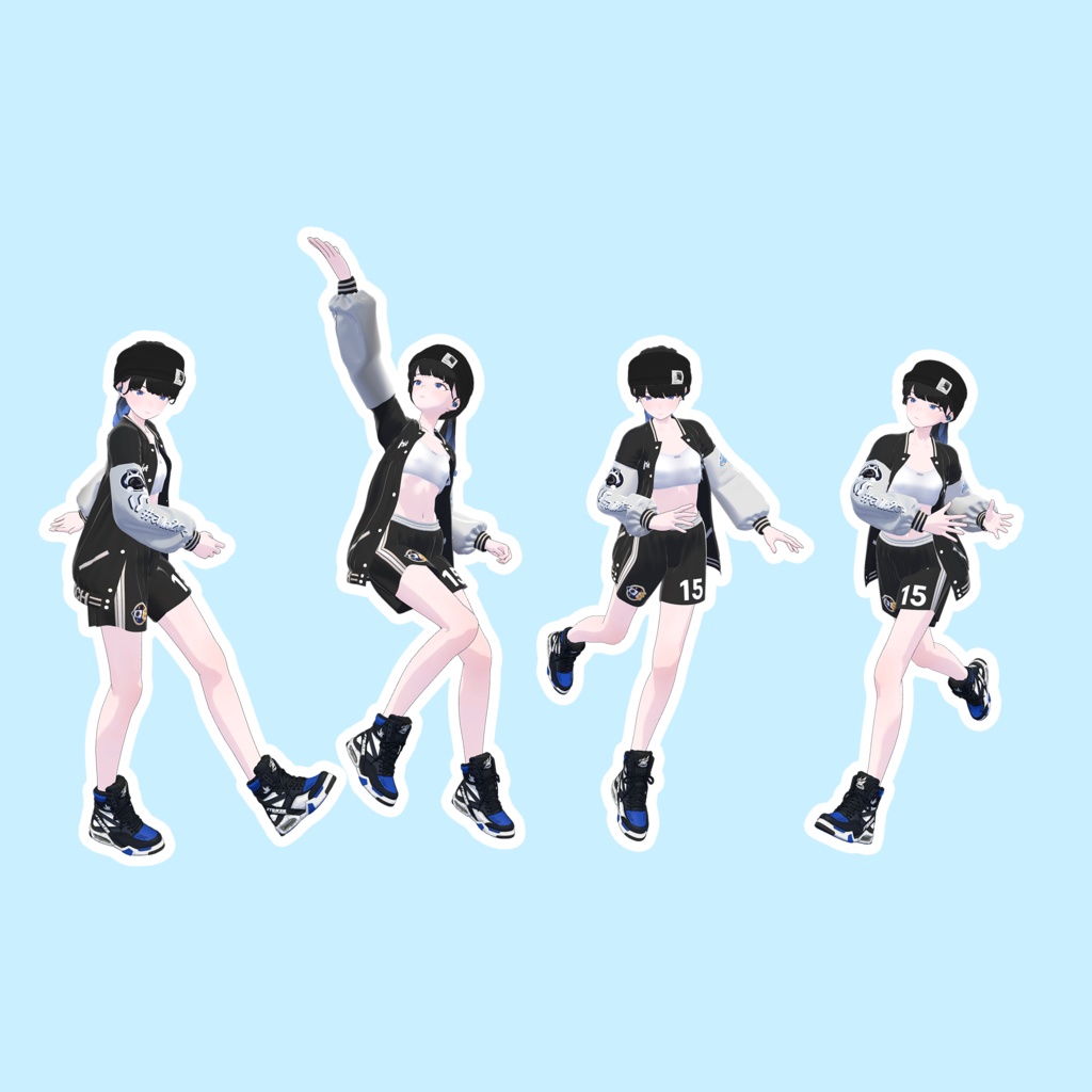 EELWORKSポーズ集 ~バスケットプレイヤーポーズ~【全10種】