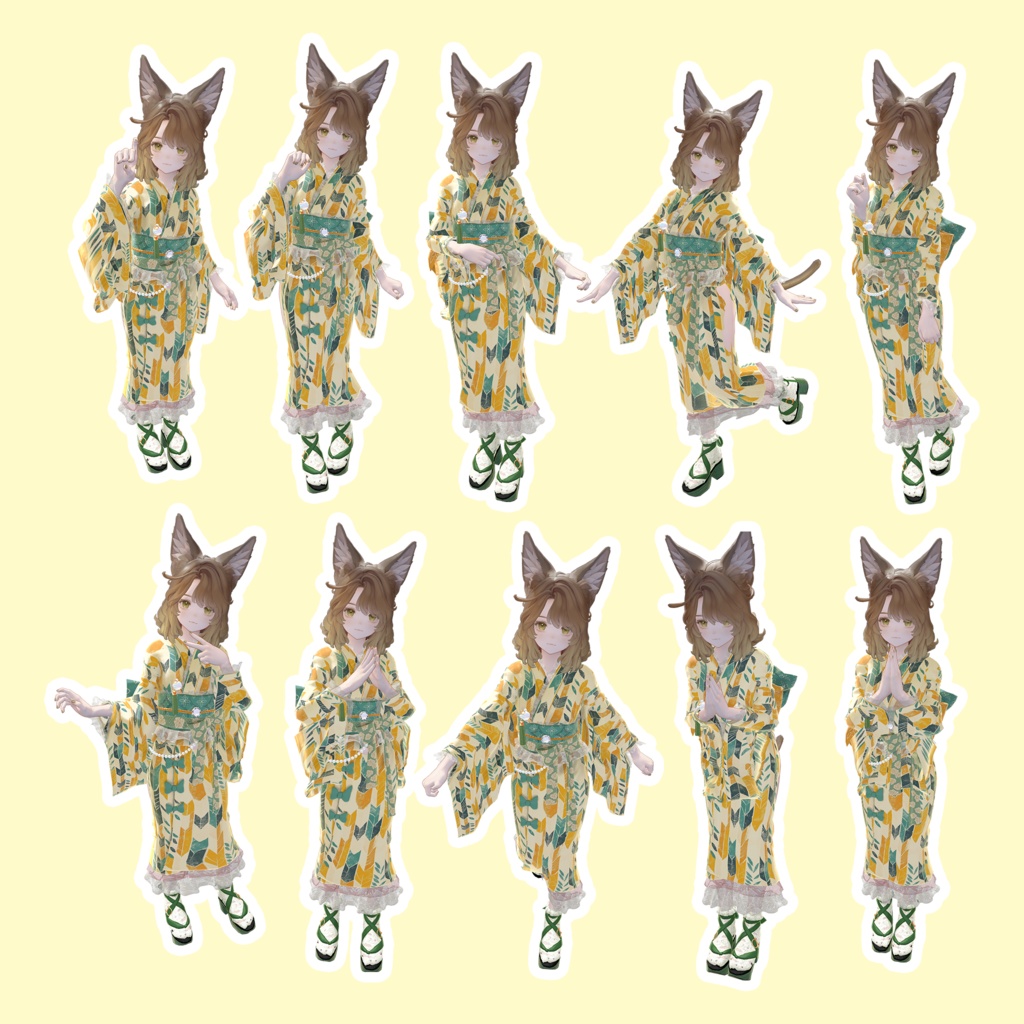 EELWORKS 撮影用ポーズ集8 【和服ポーズ集】20種類