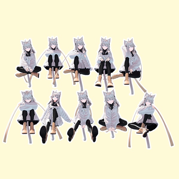 【無料有/+Free sample】EELWORKS しなの対応:スターターポーズ集3【40ポーズ】