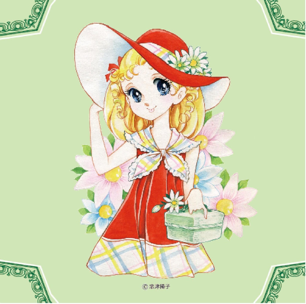  忠津陽子原画展グッズ　BOX入り　スクエアイラスト
