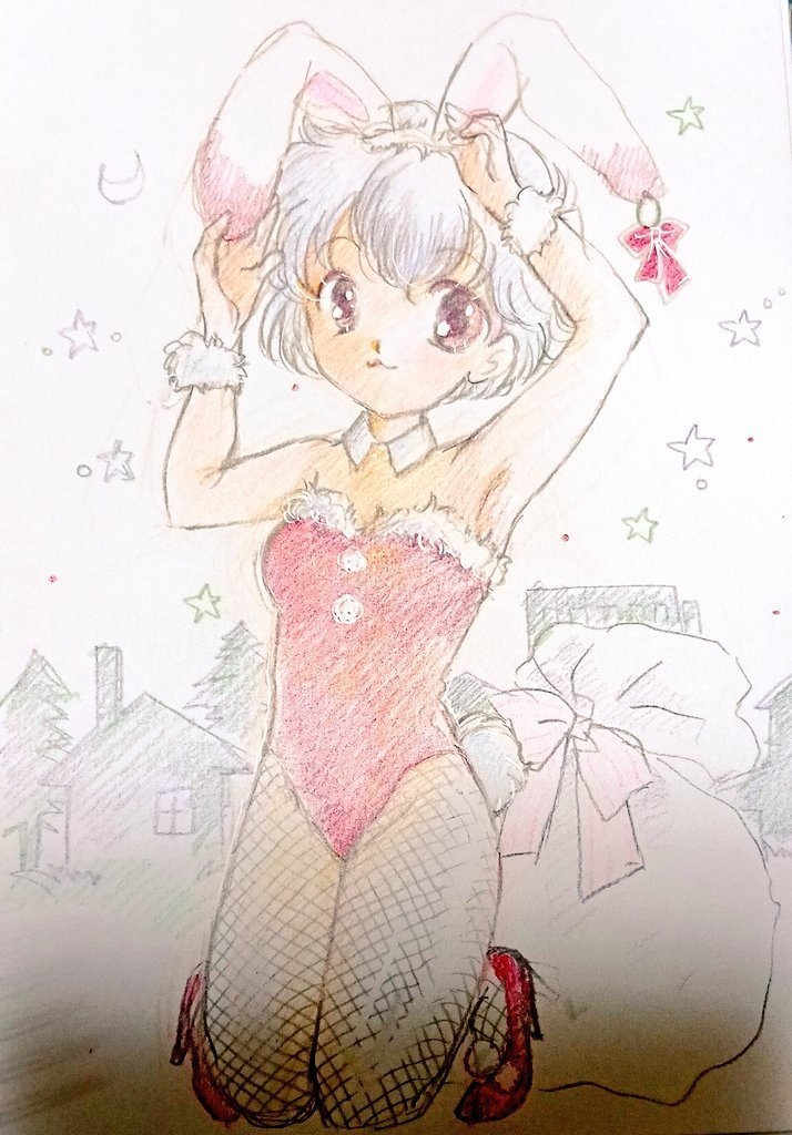 小杉あやのミニスカサンタイラスト