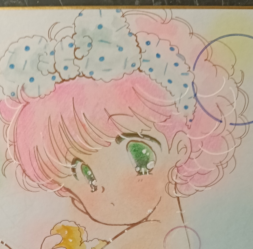 スイートバブルバブル記念 アワアワモモ中色紙