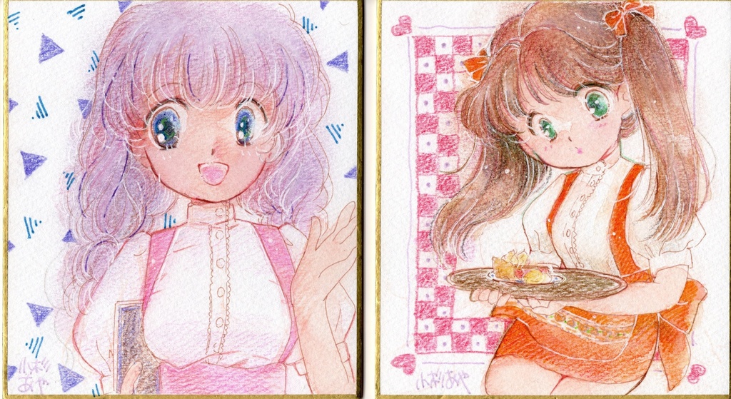 アンミラさんと猫キャミさん色紙付きシール&封筒