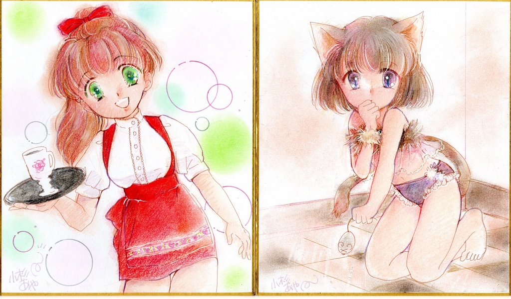 アンミラさんと猫キャミさん色紙付きシール＆封筒