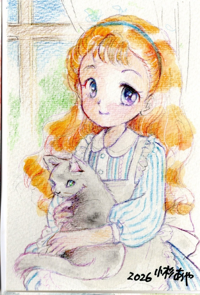 ハガキサイズイラスト(ありすINむじな画廊)