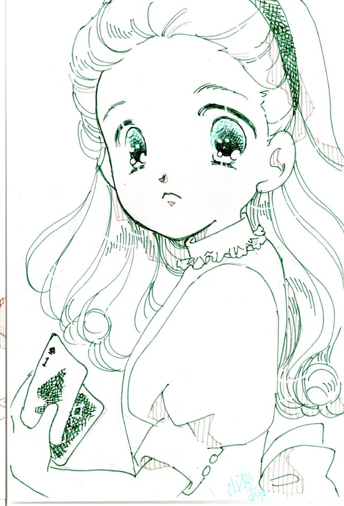 ハガキサイズイラスト(ありすINむじな画廊)