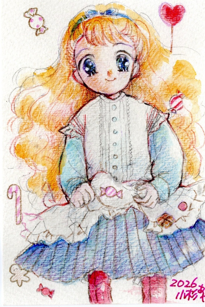 ハガキサイズイラスト(ありすINむじな画廊)