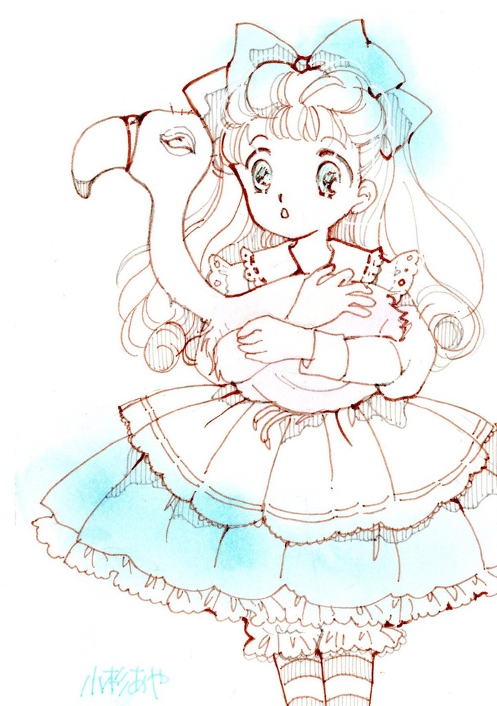 ハガキサイズイラスト(ありすINむじな画廊)