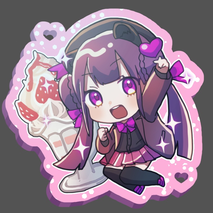 【受注販売】モノクロブルーム アクリルキーホルダー