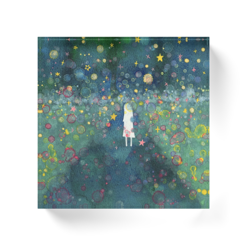 うずもれるアクリルブロック