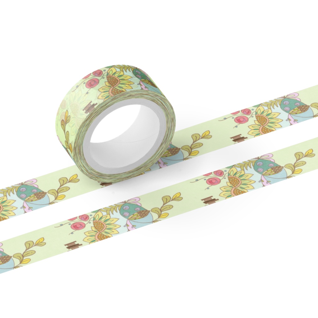 マスキングテープ (15mm) Sunshine 黄緑