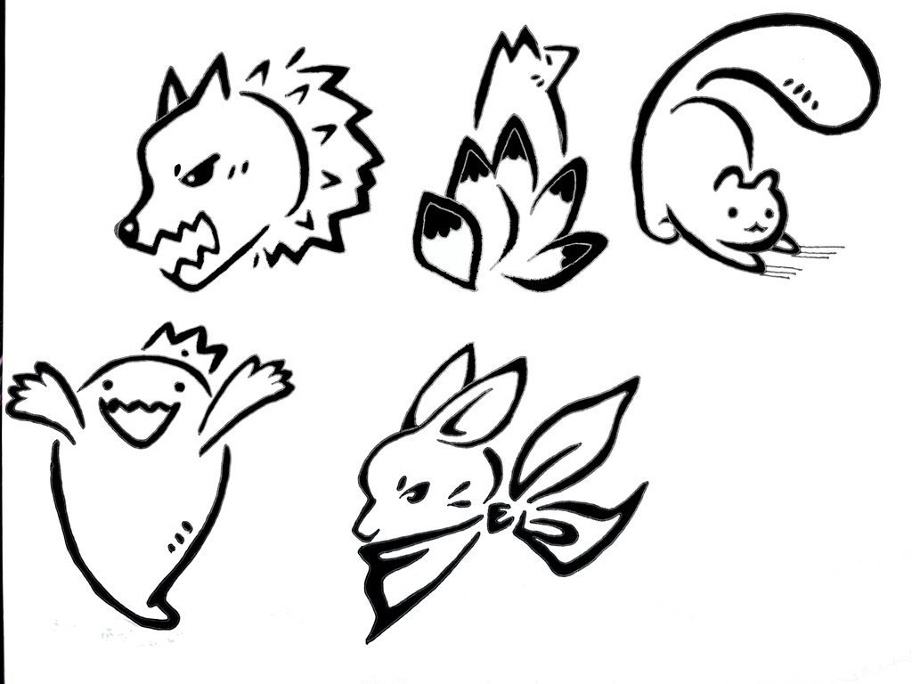 ミニイラスト5点セット+おまけ