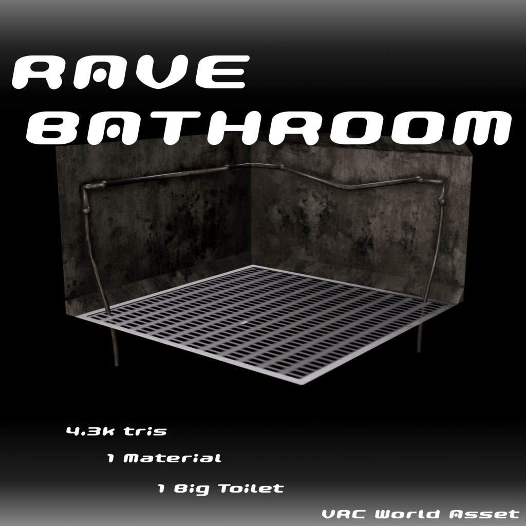 Rave Bathroom VRChat World Asset
