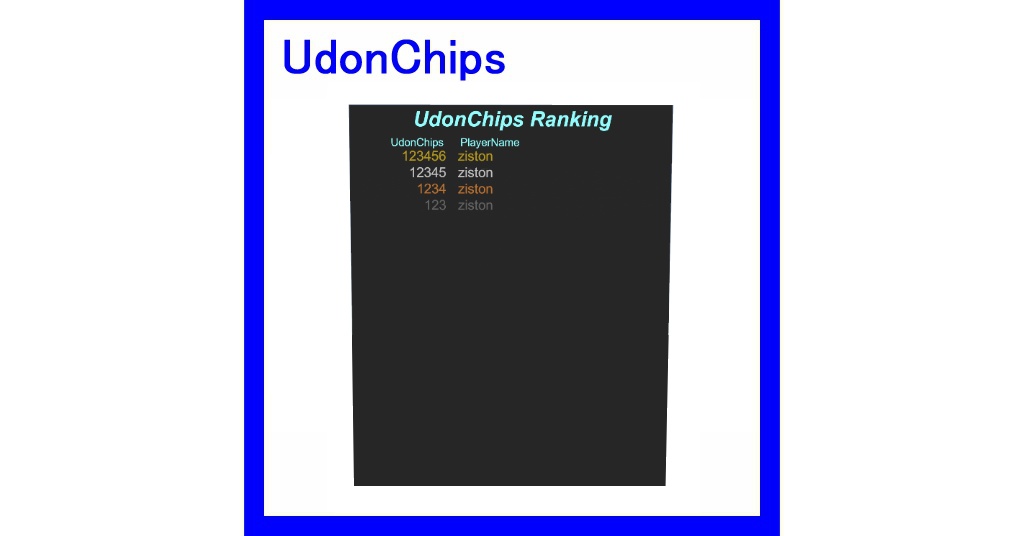 UdonChips Ranking【UdonChips】