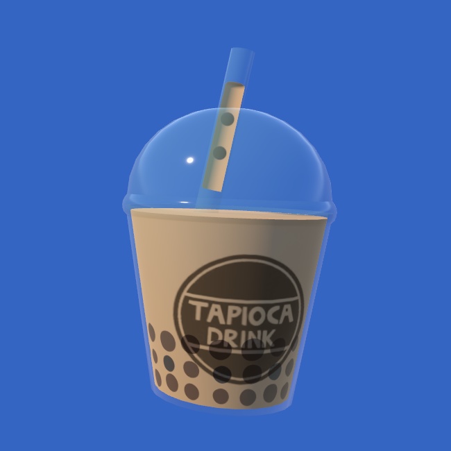 飲めるタピオカミルクティー【VRChatワールドギミック】