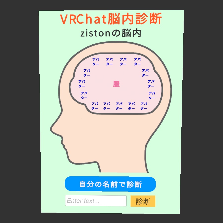 VRChat脳内診断【VRChatワールドギミック】