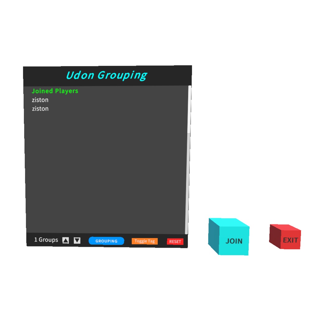 Udon Grouping - グループ分け【VRChatワールドギミック】