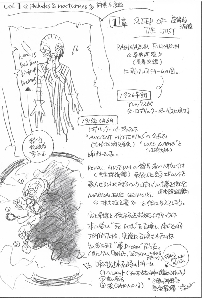 「サンドマン感想落書き」1巻1〜4話