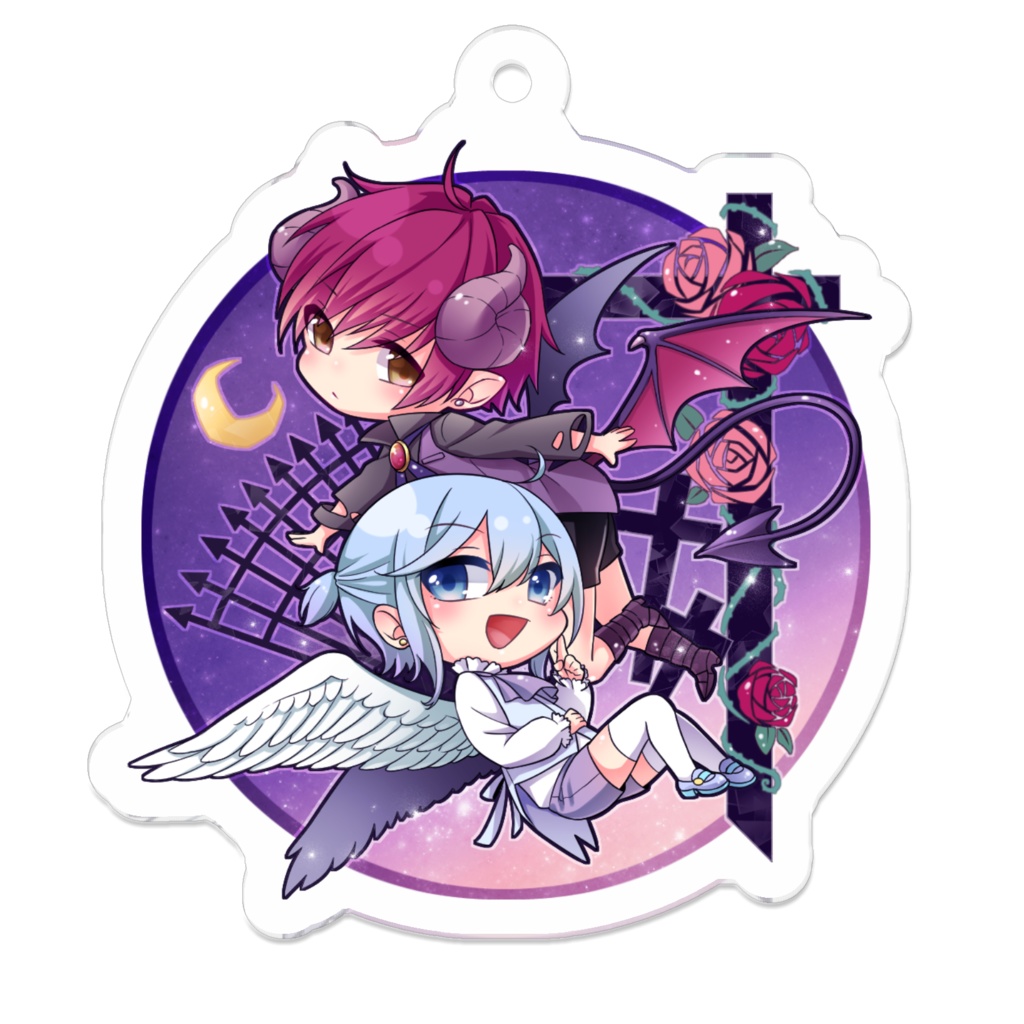 アクリルキーホルダー(天使と悪魔)