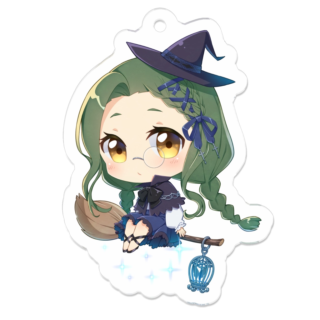 ハロウィンアクリルキーホルダー(魔女)