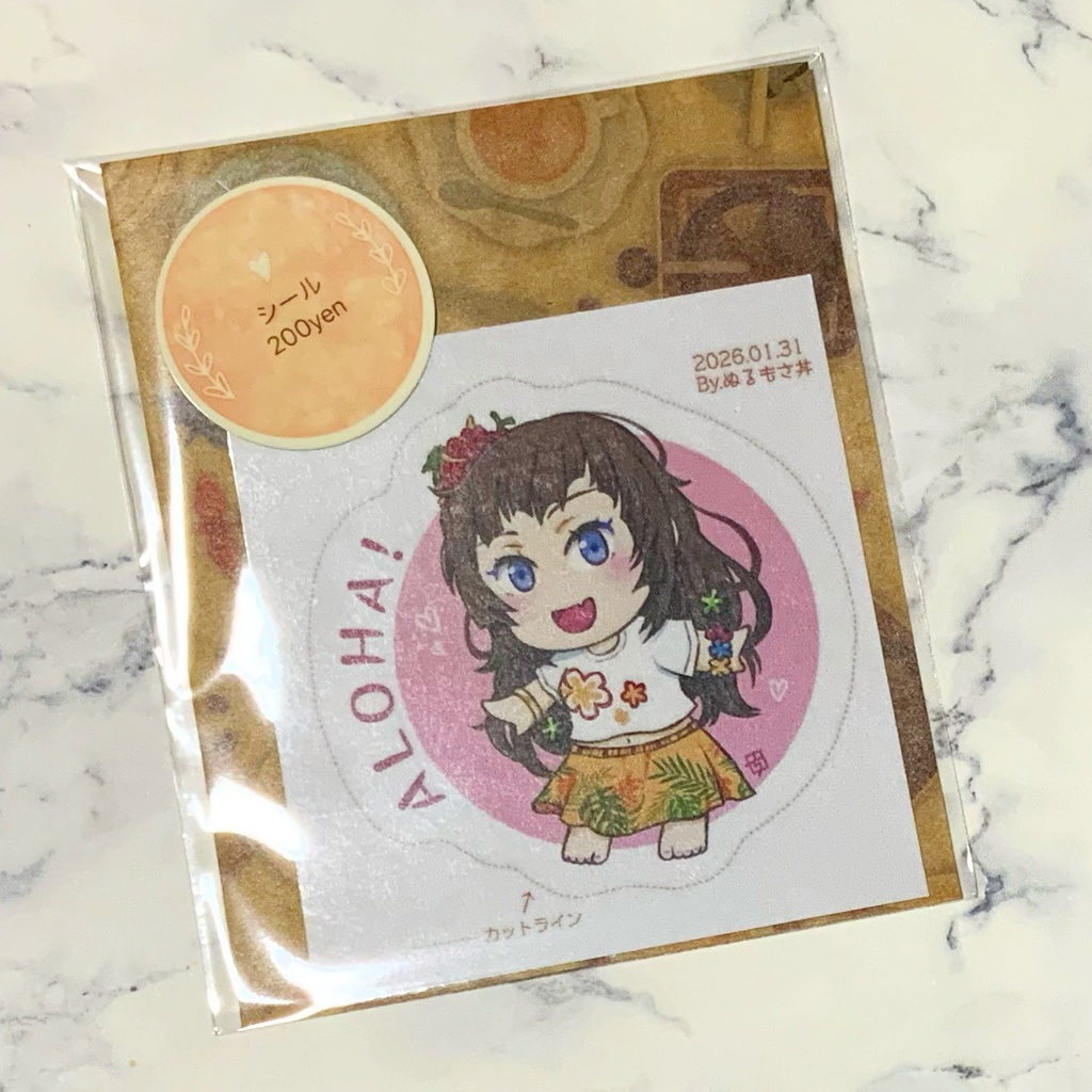 いわきあろは「アロハの日」ステッカー