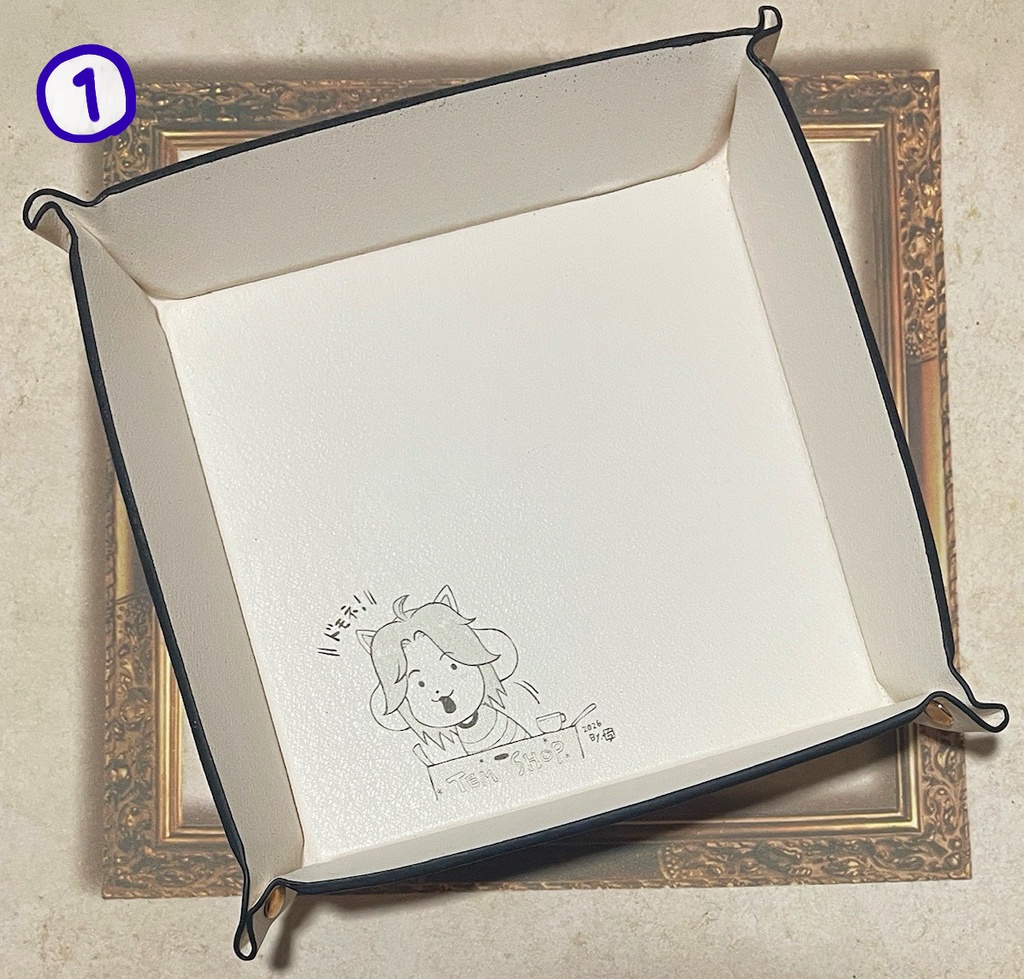 【ゆめきぼ】レザー風トレイ