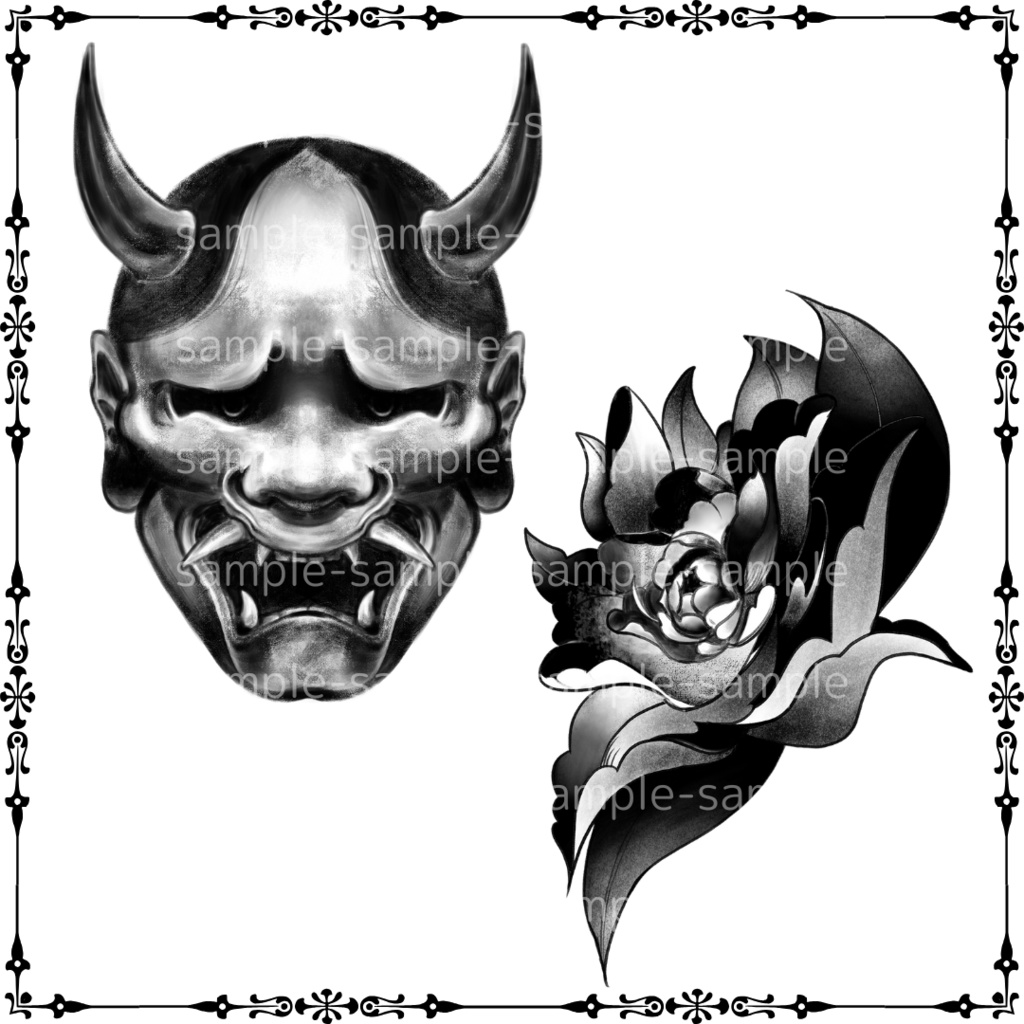 般若と牡丹_decal