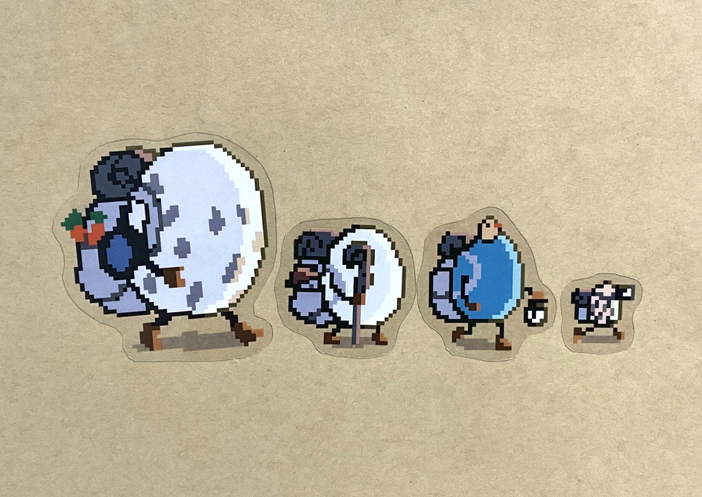 「たまごの旅人」ステッカー（４枚セット）