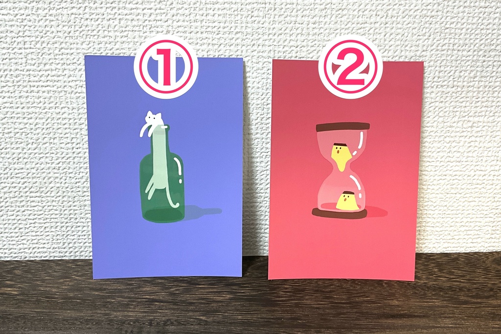 ニス盛りポストカード(2種)