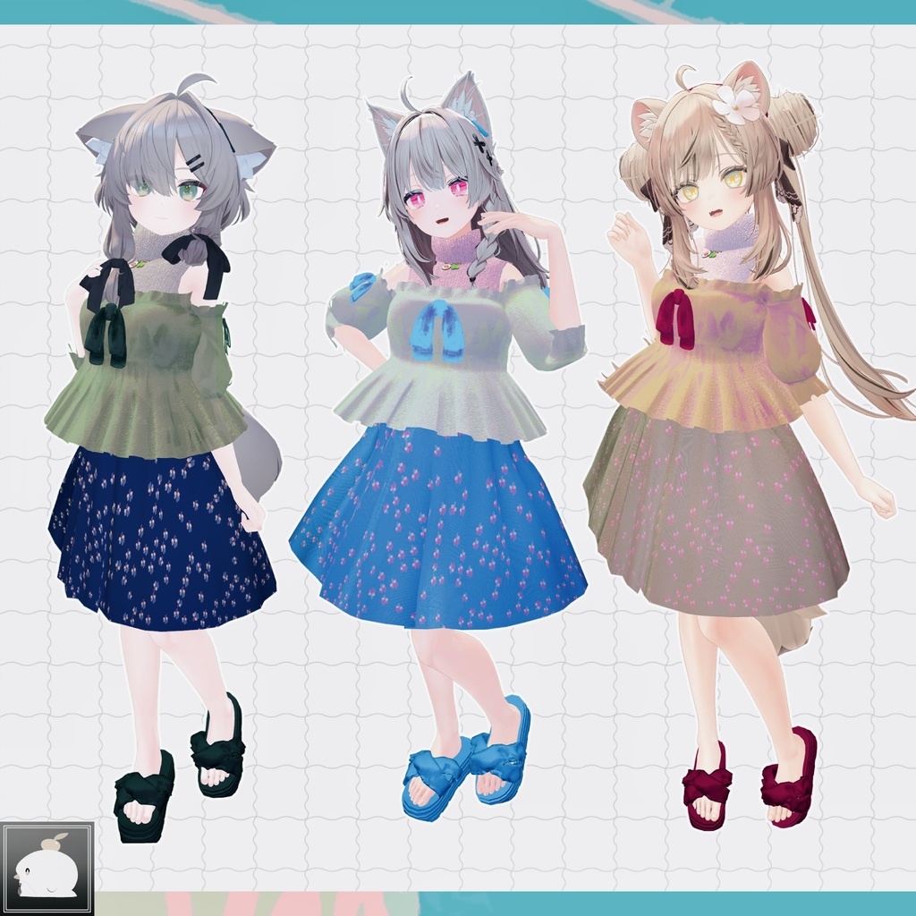 【3アバター対応】Nympheas【VRChat向け衣装】